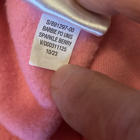Old Navy Barbie hoodie large sparkleberry pink - Picture 9 of 10